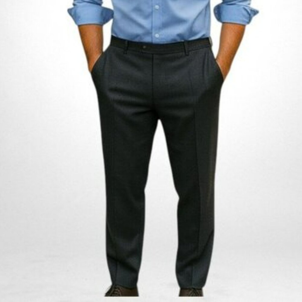 Polo by Ralph Lauren Size 34/32 Men's Dress Pants Wool Flannel Dark Gray - Picture 7 of 8